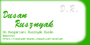 dusan rusznyak business card